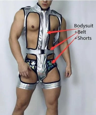 Silver Future Technology One-piece Costume