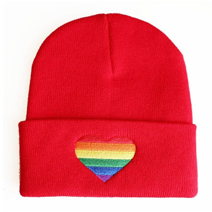 Colorful Love Embroidered Knit Hat for Gay Men and Women