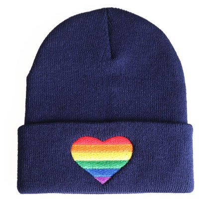 Colorful Love Embroidered Knit Hat for Gay Men and Women