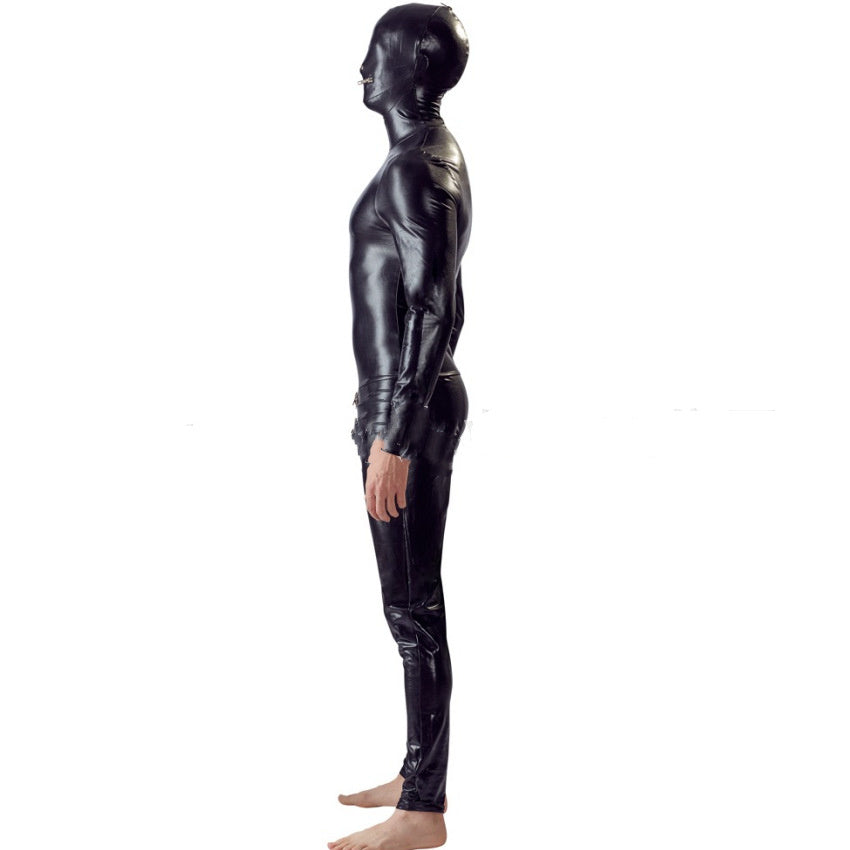 Men's Patent Leather Bodysuit Ds Costume