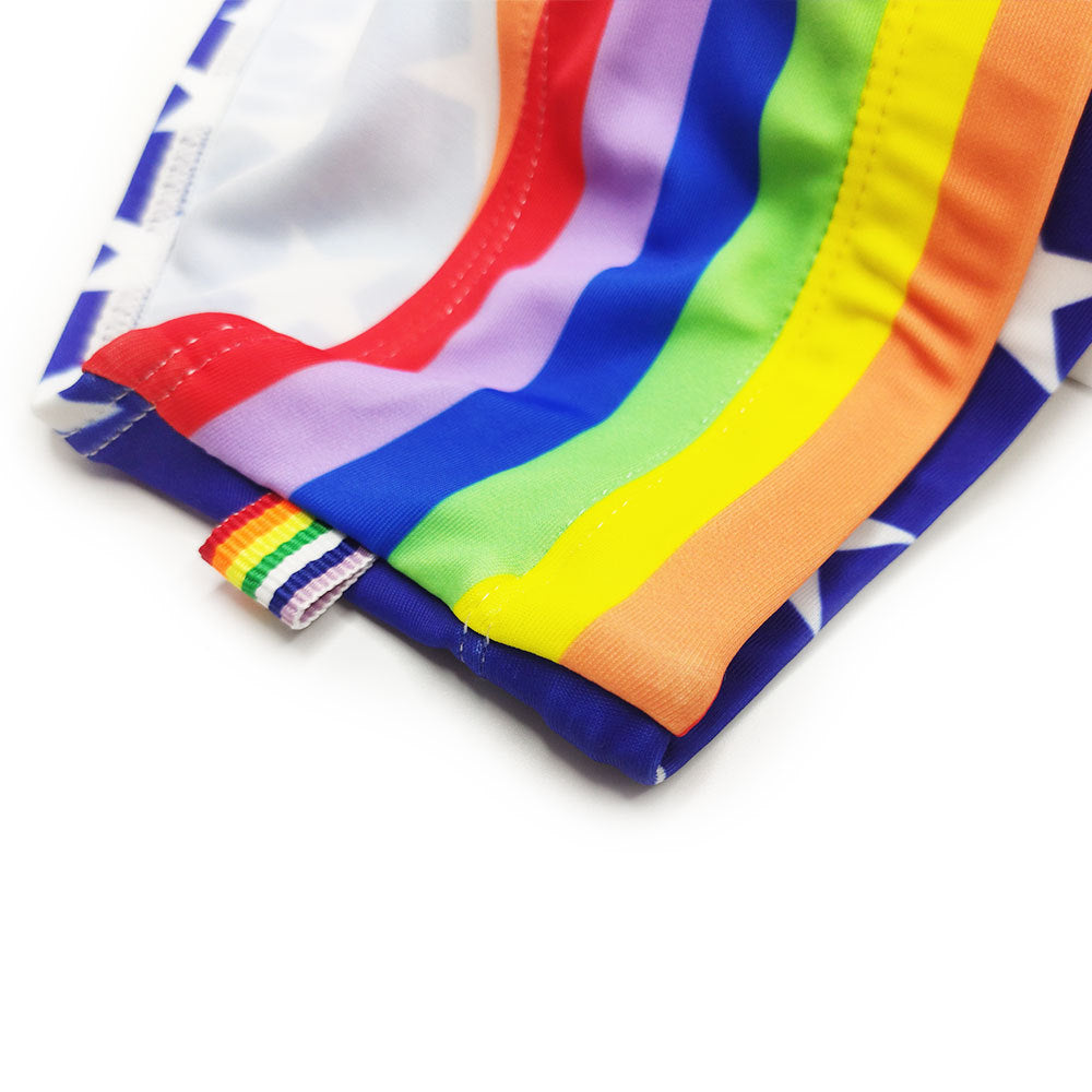 Rainbow Stars Spliced Sexy Men's
