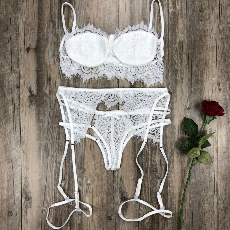 Lingerie Suit Lace Sexy Three-Piece Lace Female