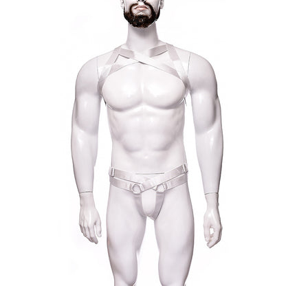 Men's Sexy Lingerie Big Chest Strap Bar Ball Performance Three-point Suit