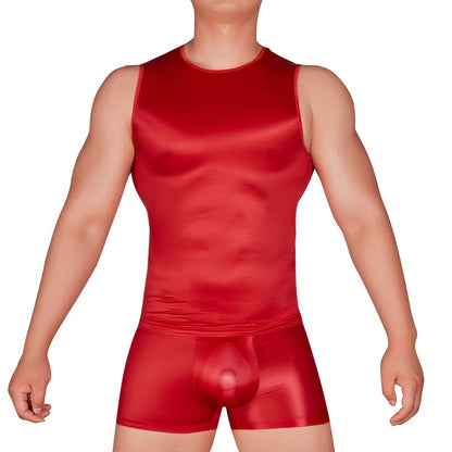 Men's Sexy Nylon Underwear Tight Sexy Super Elastic Vest