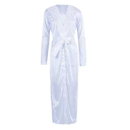 Women Sexy Lingerie Bathrobe Glossy Big Yards Dress