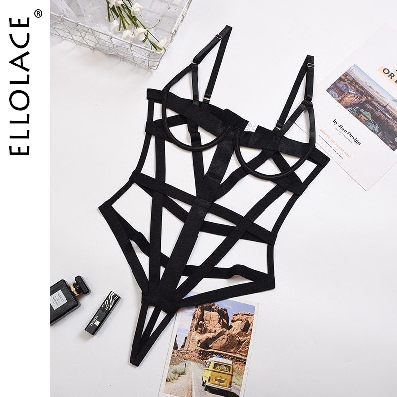 European And American Complicated Craftsmanship Cross-over Sexy Lingerie Bodysuit