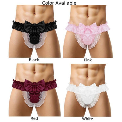 Men's Sexy Satin Bikini Thong