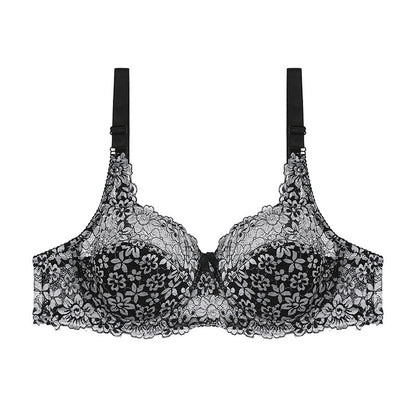 Women's Plus Size Lace Perspective Lingerie Fashion Bra