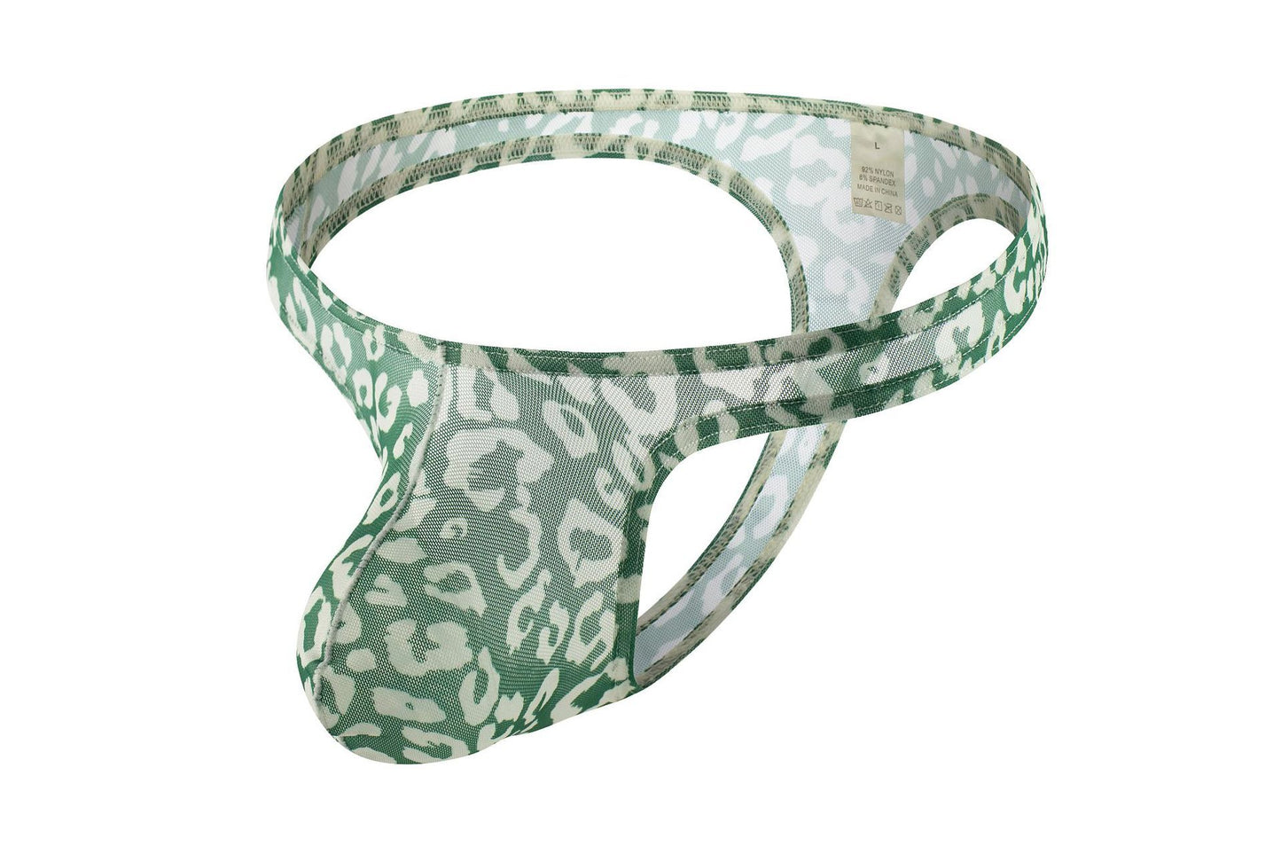 Men's Underwear Sexy Leopard Mesh T-back Low Waist Sexy Underwear