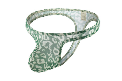 Men's Underwear Sexy Leopard Mesh T-back Low Waist Sexy Underwear