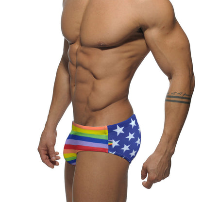 Rainbow Stars Spliced Sexy Men's