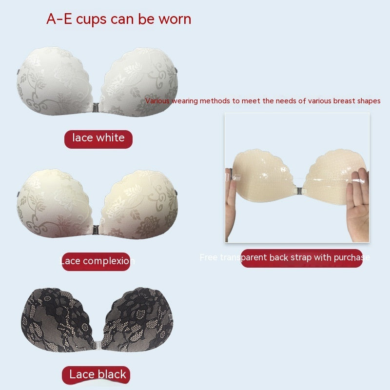 Women's Fashion Simple Lace Lingerie Straps Silicone Nubra