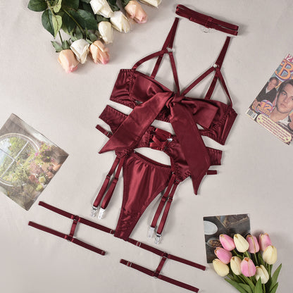 Bow Tie Hot Lingerie Comfortable Four-piece Set