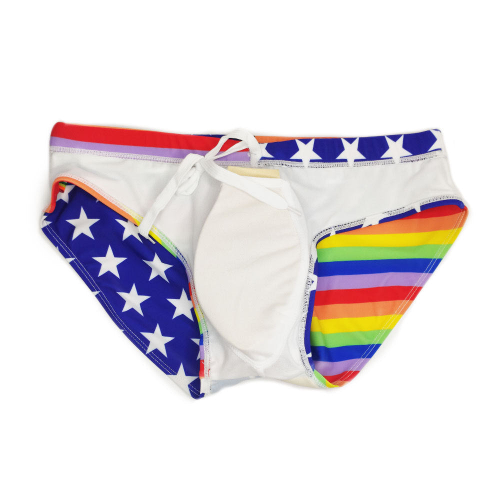 Rainbow Stars Spliced Sexy Men's