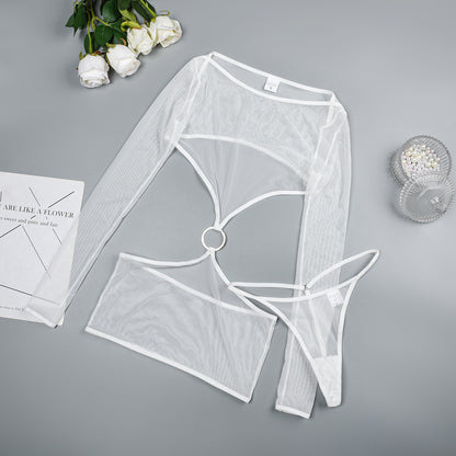 Comfortable Sheer Mesh Design Lingerie