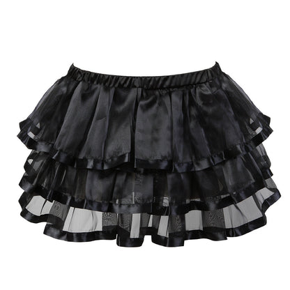 Corset With Tutu Half Body Cake  Lingerie All-match Mini Dance Skirt