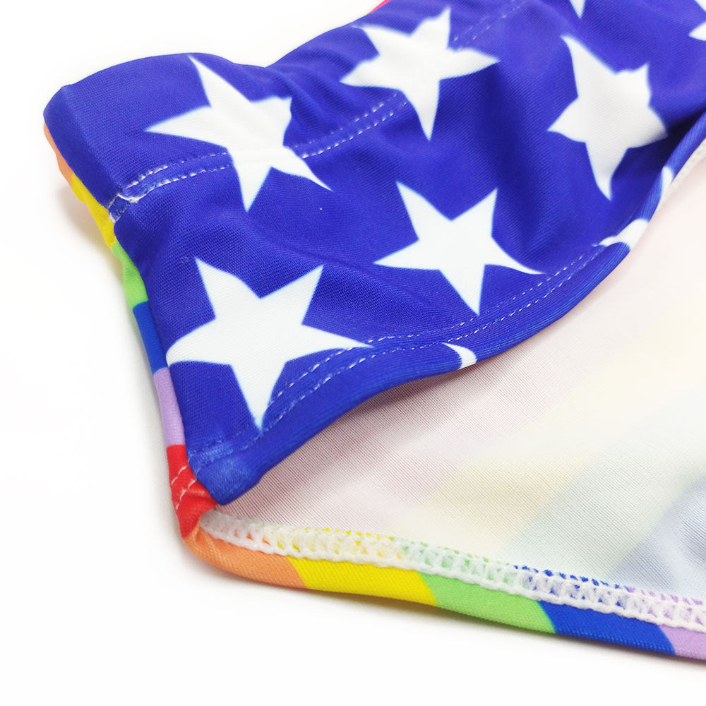 Rainbow Stars Spliced Sexy Men's