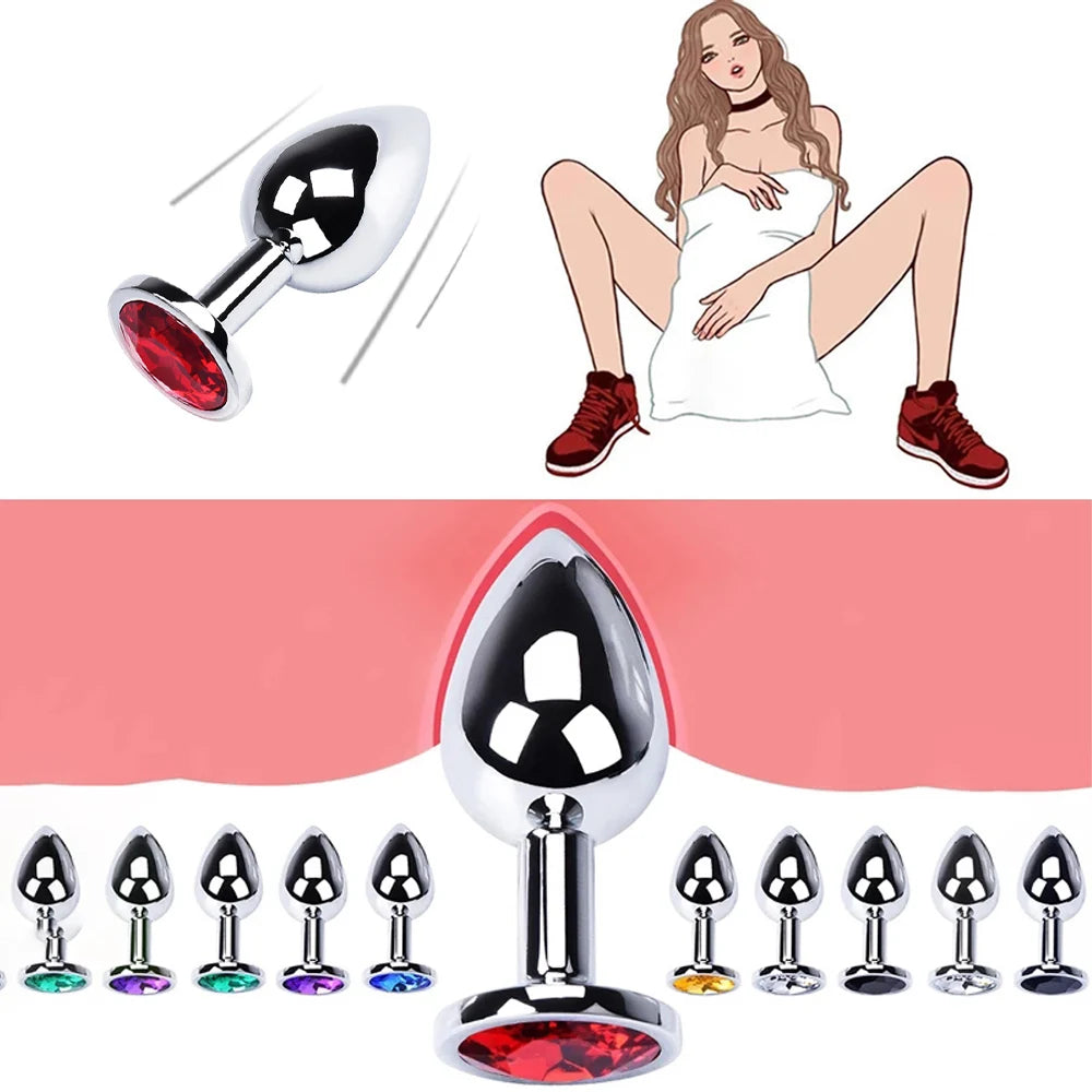 Butt Plug Sex Toys Mini Round Shaped Metal Stainless Smooth Anal Plug Stimulator Prostate Massager Anal Dildo Adult Sex Products