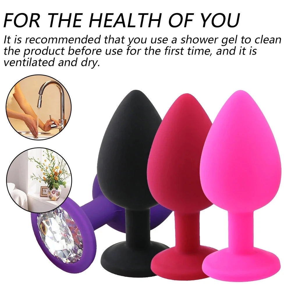 Soft Silicone Anal Butt Plug Men Prostate Massager Adult Gay Products Ass Stuffed Anal Trainer Unisex Sex Toys for Couples Goods