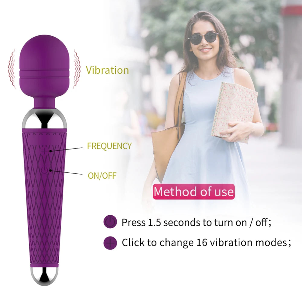 Wireless Dildos AV Vibrator Magic Wand for Women