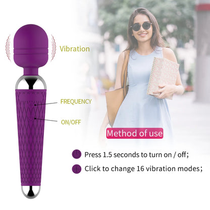 Wireless Dildos AV Vibrator Magic Wand for Women