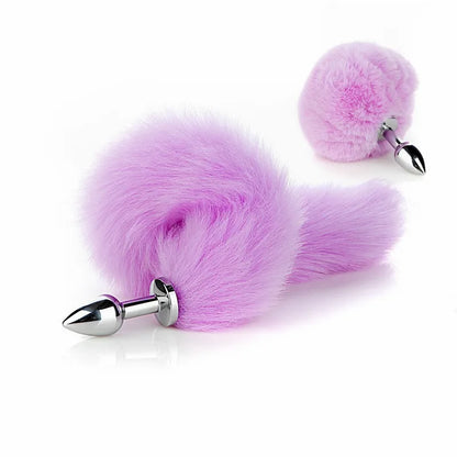 Exotic Anus Plug Toys with Separable Fox Tail Metal Butt Plug