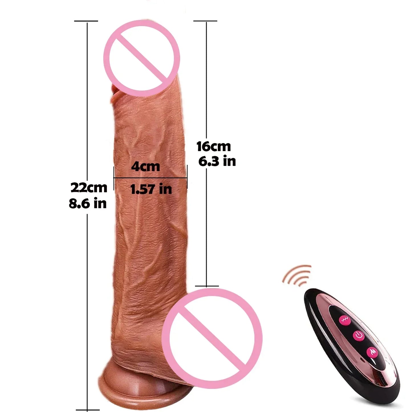 Realistic Dildo Vibrator Telescopic Female APP Remotely Controlled