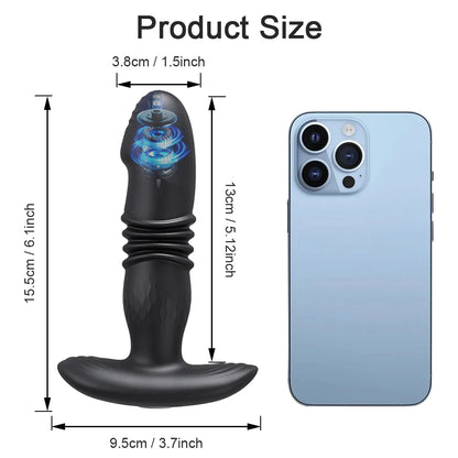 Telescopic Vibrating Butt Plug Anal Vibrator Wireless Remote