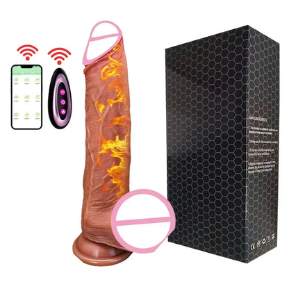 Realistic Dildo Vibrator Telescopic Female APP Remotely Controlled