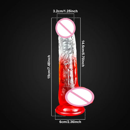 Transparent Soft Jelly Dildo