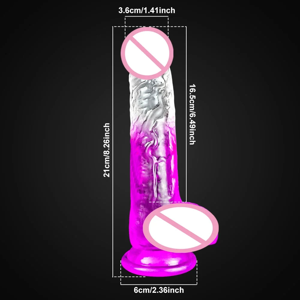 Transparent Soft Jelly Dildo