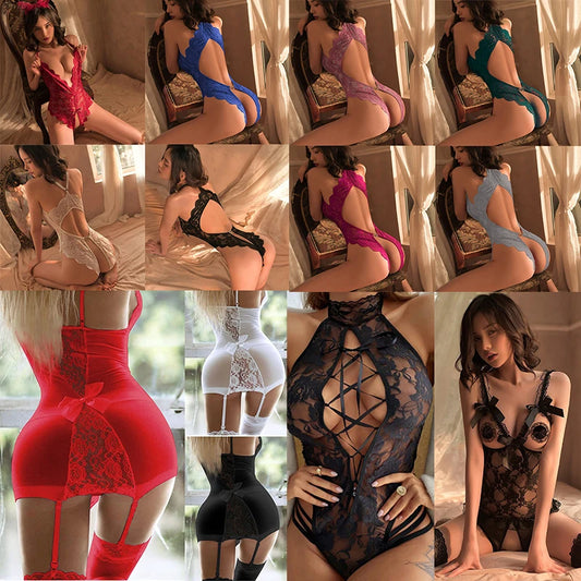 Underwear Woman Sexi Bodysuit Lingerie Sexy Erotic Porn Undergarment Sexual Sleepwear Plus Open Bra Crotch Wholesale Sales