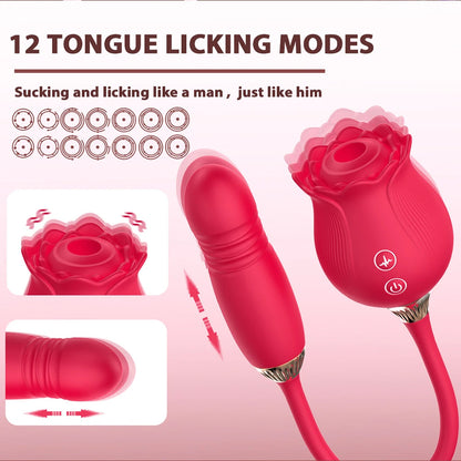 Rose Dildo Sucking Vibrator for Women