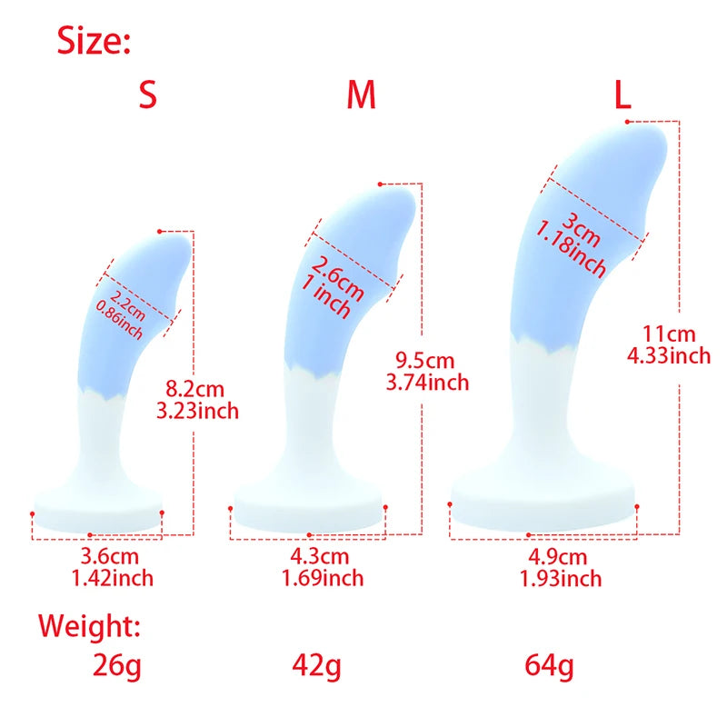 Silicone Anal Plug Crystal Base Butt Plug