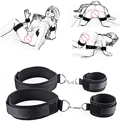 S&M Bed Bondage BDSM Bondage Kits Erotic Toy Restraint Set Sex Toys For Women Couple Binding Whip Anal Plug Handcuffs Adult Game