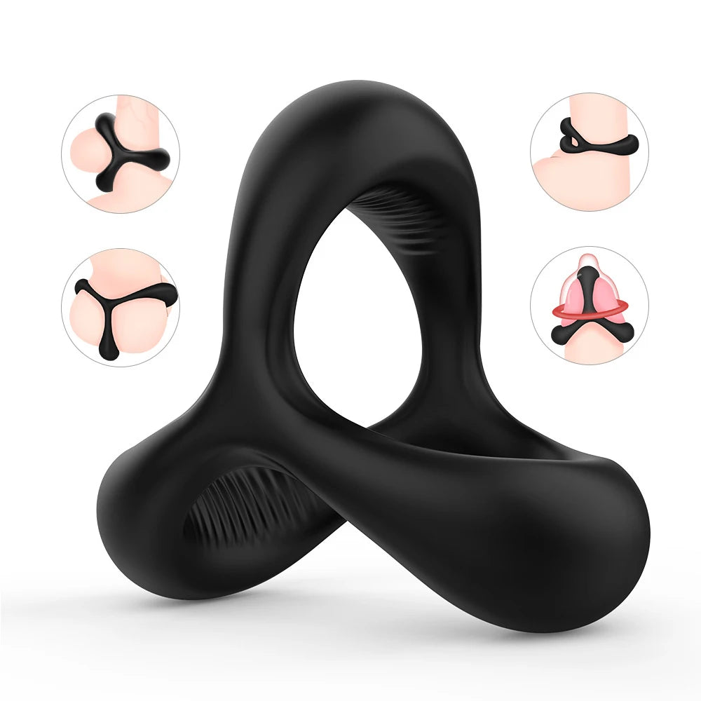 Penis Ring Silicone Semen Lock Ring Delay Ejaculation High Elasticity Time Lasting Cock Rings Adults Sex Toys For Men Couples