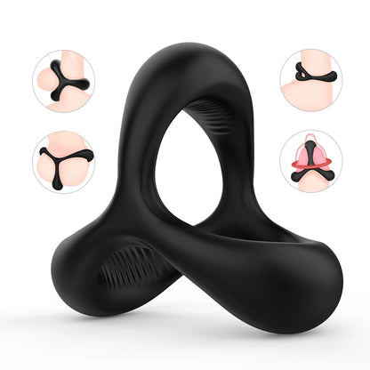 Penis Ring Silicone Semen Lock Ring Delay Ejaculation High Elasticity Time Lasting Cock Rings Adults Sex Toys For Men Couples