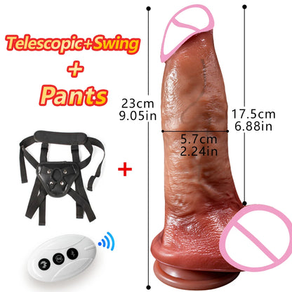 Huge Big Soft Vibrator Heating Realistic Dildo