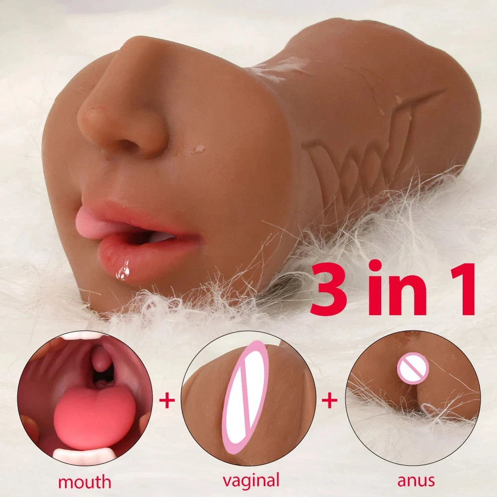 Sex toys Male Masturbator Toys 3in1 Realistic Vagina Anal Sex Simulation