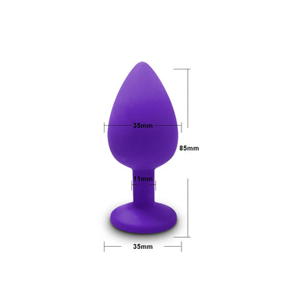 S/M/L Anal Plug Butt Vibrator Women/Men Soft Silicone Round Shaped Erotic Bullet Anal plug Bullet Gay Sex Toys for Adults