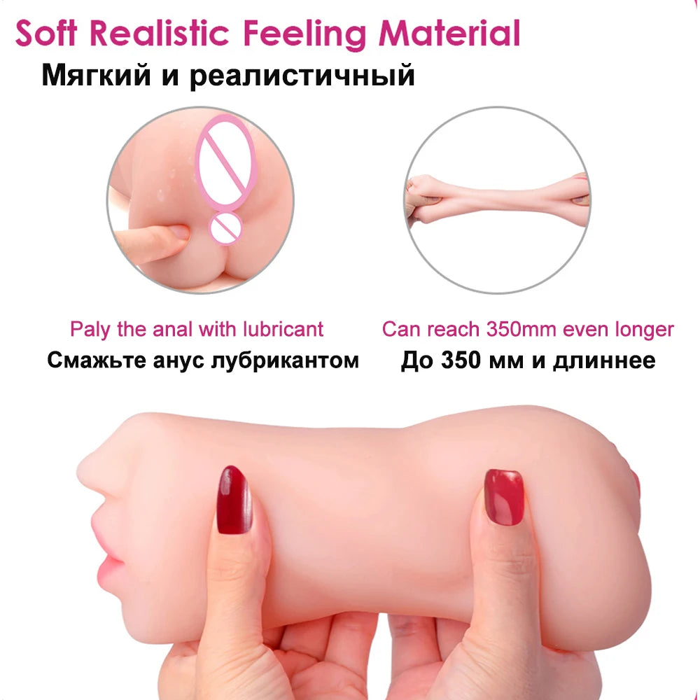 Sex toys Male Masturbator Toys 3in1 Realistic Vagina Anal Sex Simulation