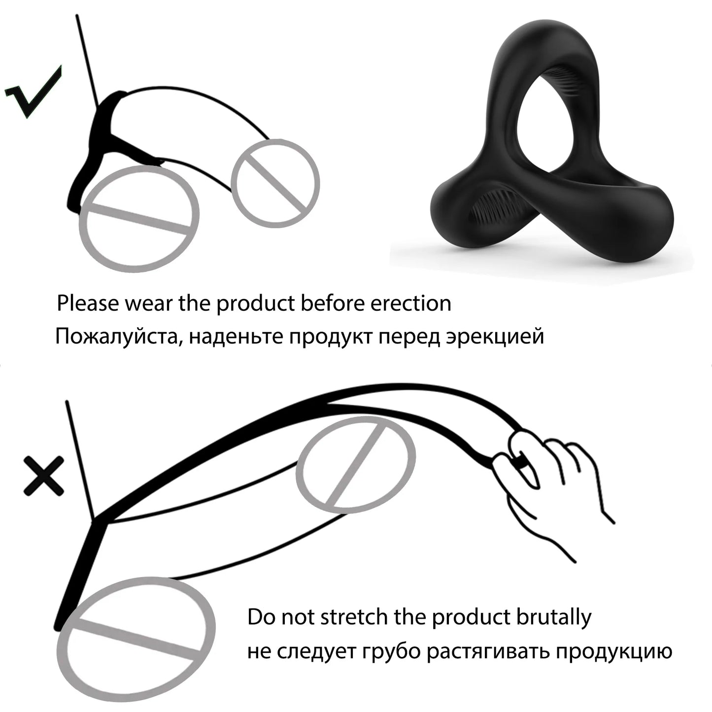 Penis Ring Silicone Semen Lock Ring Delay Ejaculation High Elasticity Time Lasting Cock Rings Adults Sex Toys For Men Couples