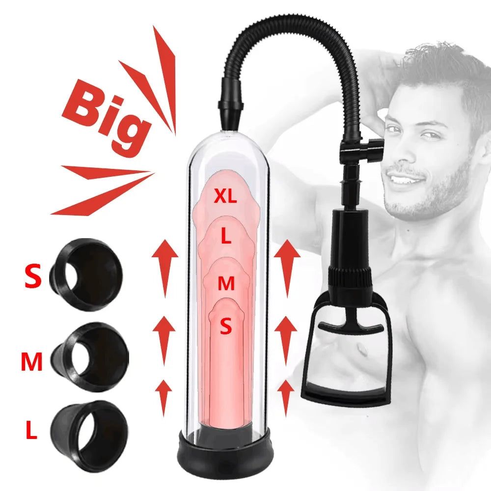 Powerful Penis Pump Extender Enhancement For Man Vacuum Big Dick Trainer Male Lasting Sex Toys