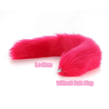 Exotic Anus Plug Toys with Separable Fox Tail Metal Butt Plug