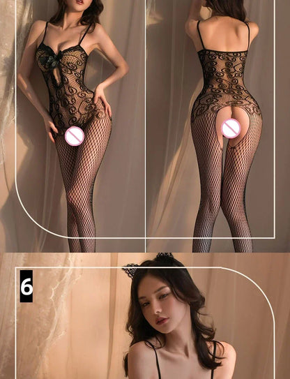 Sex Bodysuits Women Transparent Bodystocking for Sex Bold Body Suit Open Bra Outfits Erotic Costumes Sexy Fishnet Lingerie