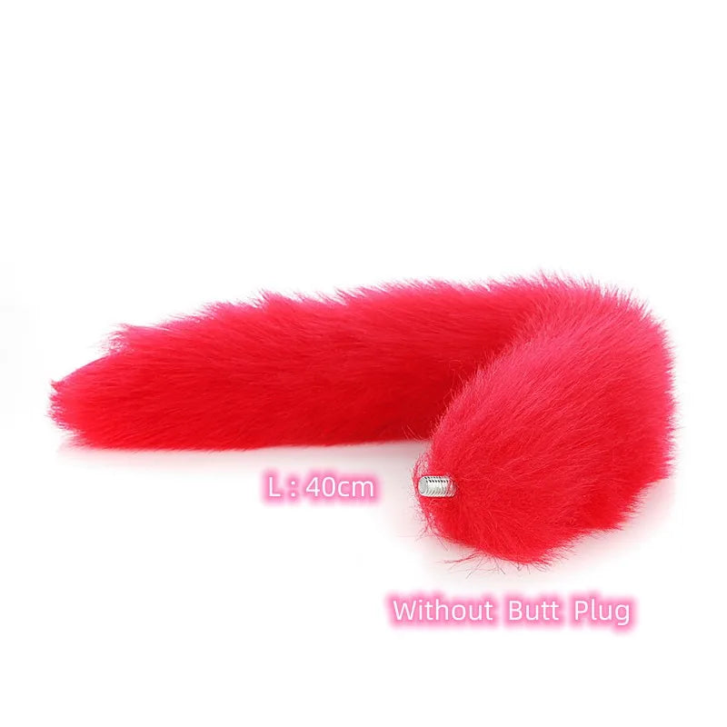 Exotic Anus Plug Toys with Separable Fox Tail Metal Butt Plug