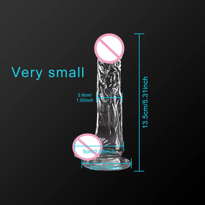 Transparent Soft Jelly Dildo