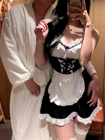 Onlyfans Cosplay Sexy Costumes Erotic Maid Dress For Couple Sex Honeymoon Plus Lolita Chemise Exotic Role Playing Fetish Apparel