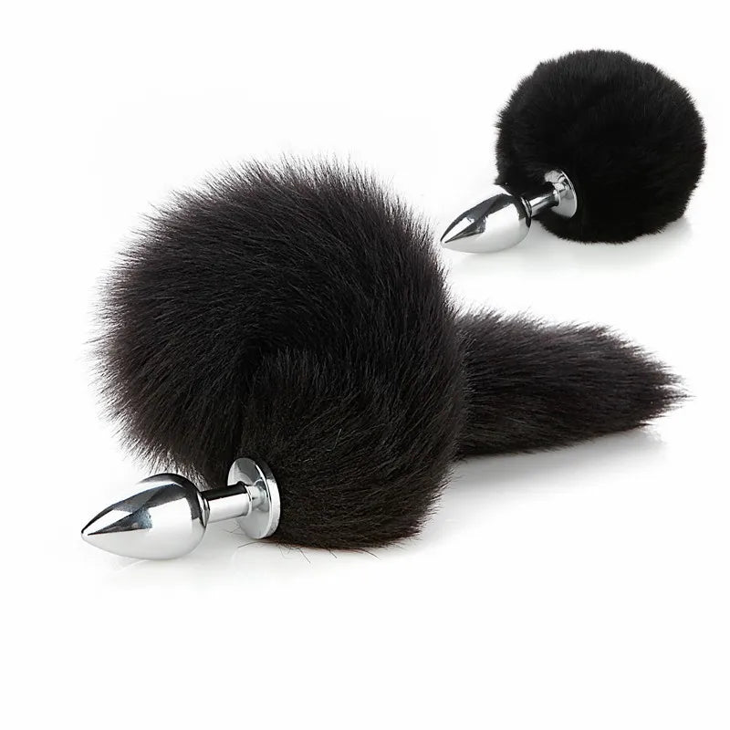 Exotic Anus Plug Toys with Separable Fox Tail Metal Butt Plug