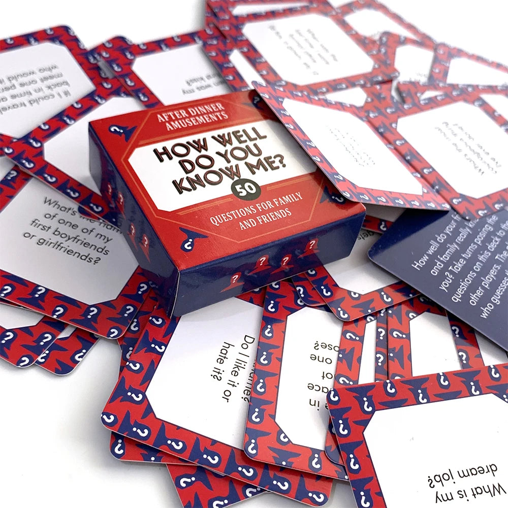 Mini box. - How well do you know me? - Board Game